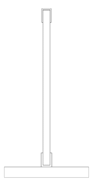 Plan Image of UrinalScreen CeilingHung AccuratePartitions PhenolicBlackCore