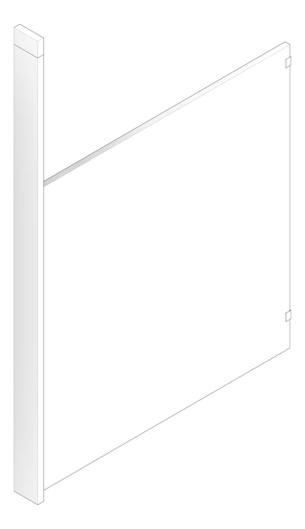 3D Documentation Image of UrinalScreen CeilingHung AccuratePartitions StainlessSteel