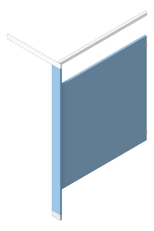 Navigate to UrinalScreen FloorAnchored AccuratePartitions HDPE OverheadBraced