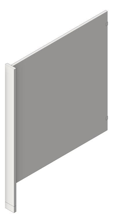 Image of UrinalScreen FloorAnchored AccuratePartitions StainlessSteel PilasterMount