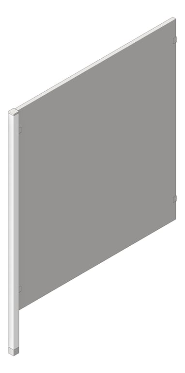 Image of UrinalScreen FloorAnchored AccuratePartitions StainlessSteel PostMount