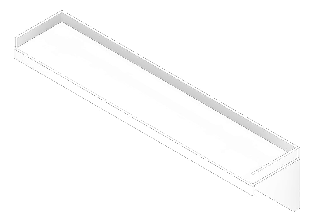 3D Documentation Image of Vanity AccuratePartitions HDPE