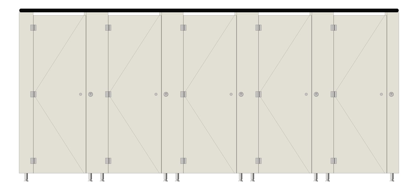 Front Image of CubicleArray FloorAnchored GlobalPartitions AlpacoClassic OverheadBraced