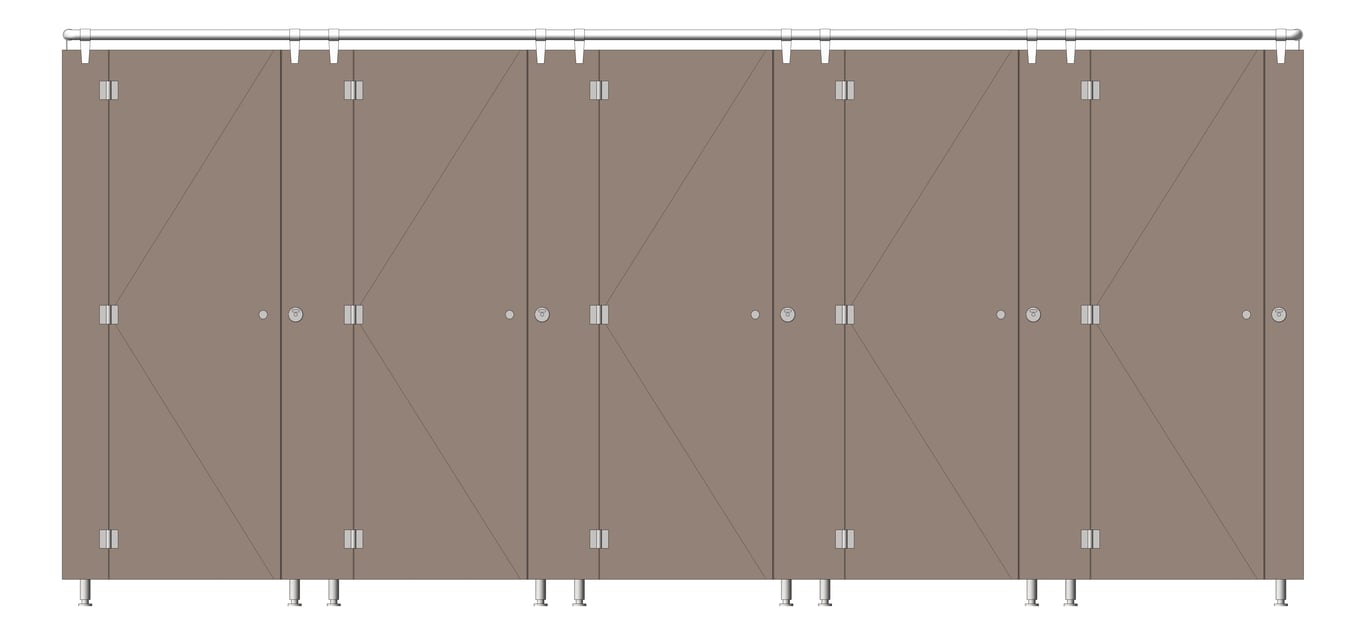 Front Image of CubicleArray FloorAnchored GlobalPartitions AlpacoElegance OverheadBraced