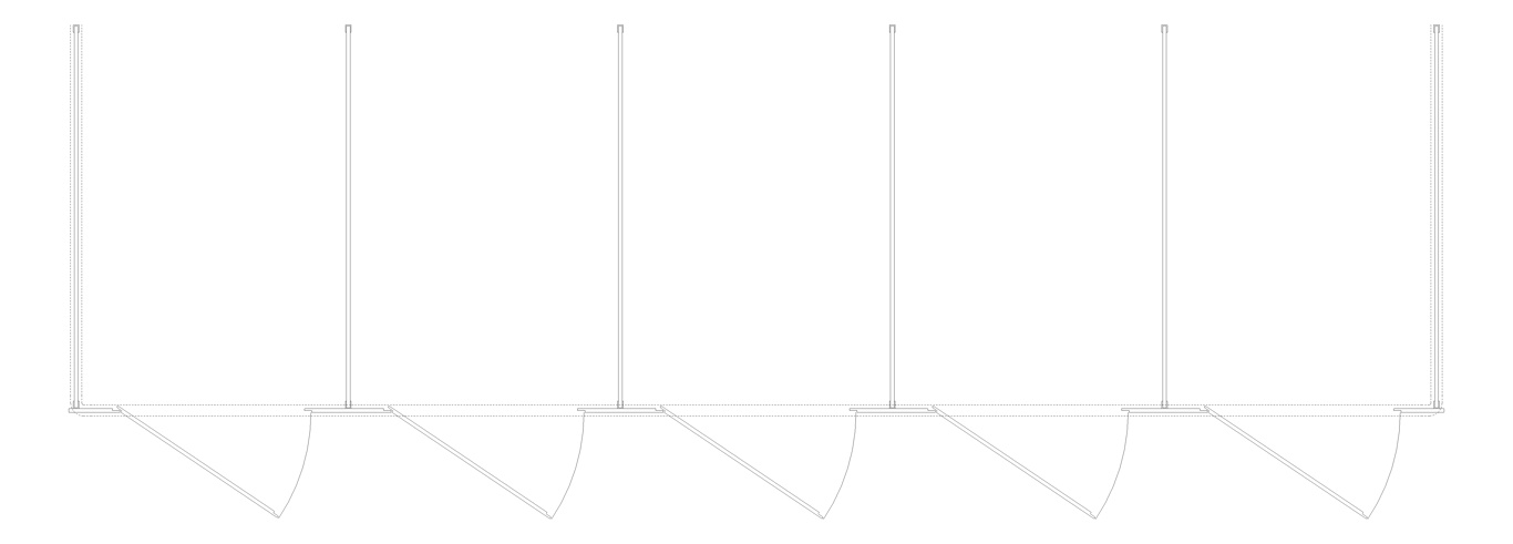 Plan Image of CubicleArray FloorAnchored GlobalPartitions AlpacoElegance OverheadBraced