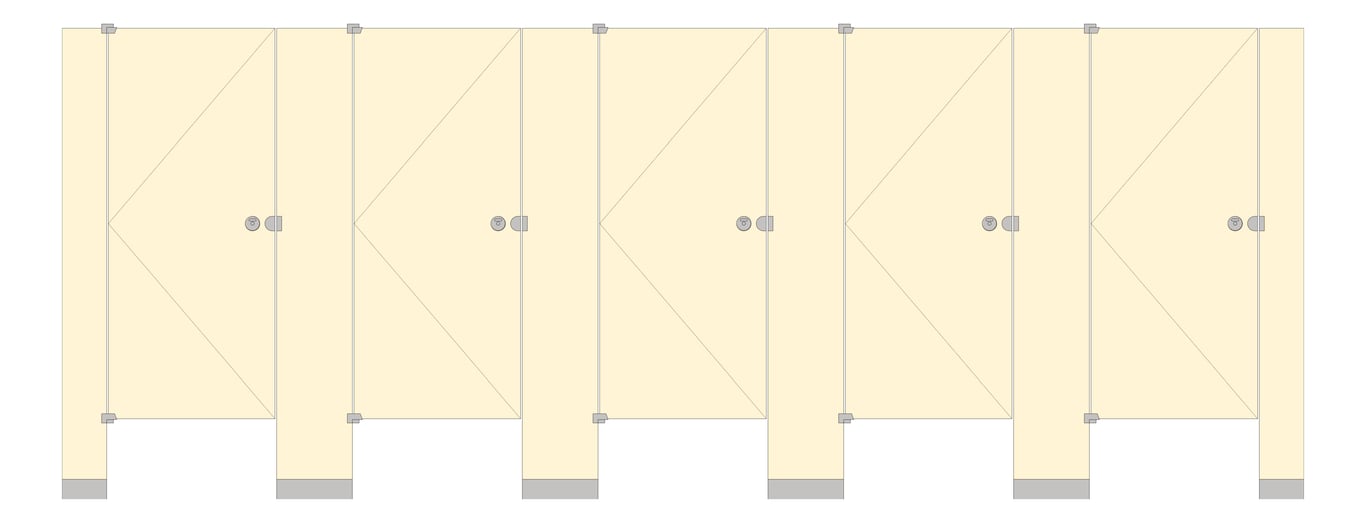Front Image of CubicleArray FloorAnchored GlobalPartitions PhenolicBlackCore