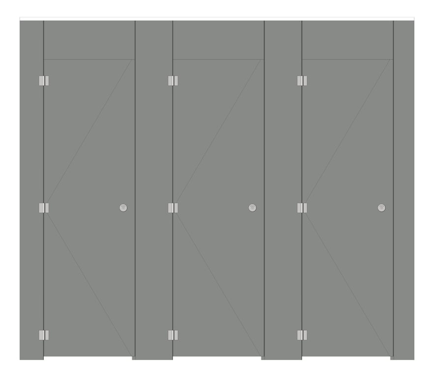 Front Image of CubicleArray FloorAnchored GlobalPartitions PhenolicColorThru MaximumPrivacy