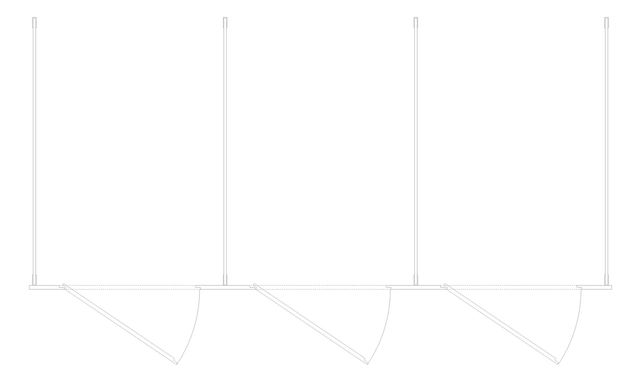 Plan Image of CubicleArray FloorAnchored GlobalPartitions PhenolicColorThru MaximumPrivacy