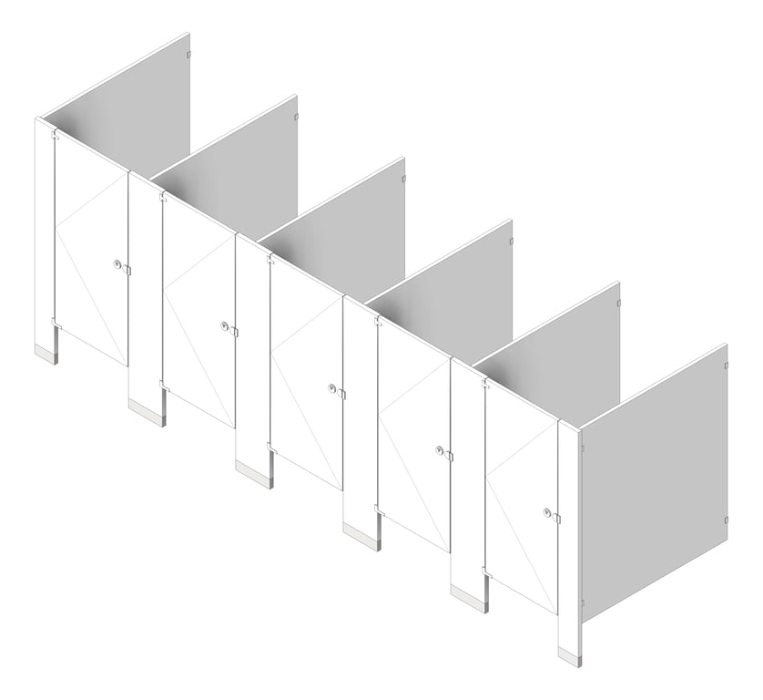 Image of CubicleArray FloorAnchored GlobalPartitions PowderCoatSteel