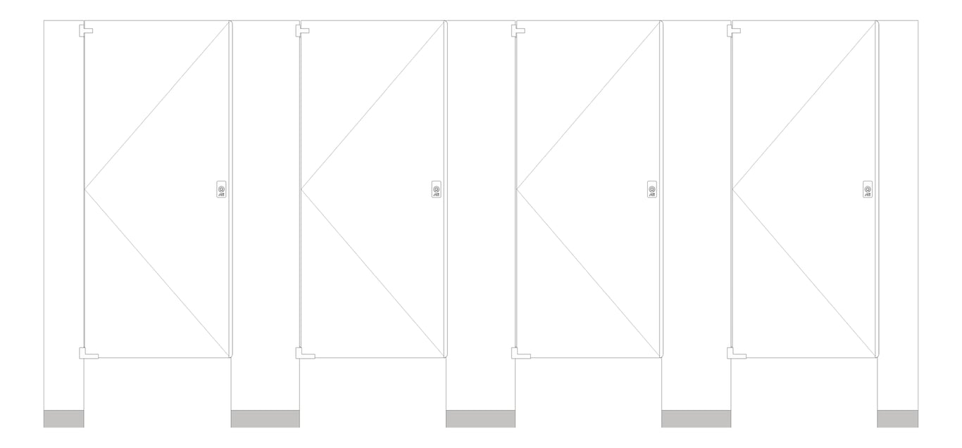 Front Image of CubicleArray FloorAnchored GlobalPartitions PowderCoatSteel IntegratedPrivacy