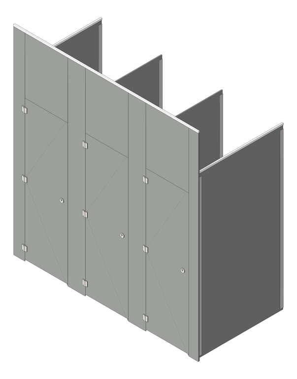 CubicleArray FloorToCeilingAnchored GlobalPartitions PhenolicColorThru MaximumPrivacy