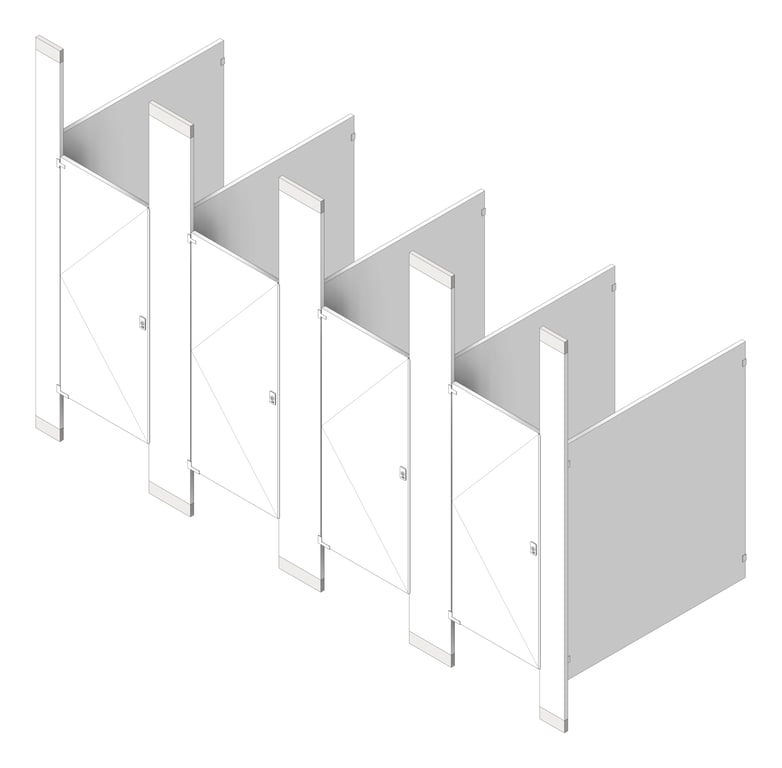 Navigate to CubicleArray FloorToCeilingAnchored GlobalPartitions PowderCoatSteel IntegratedPrivacy