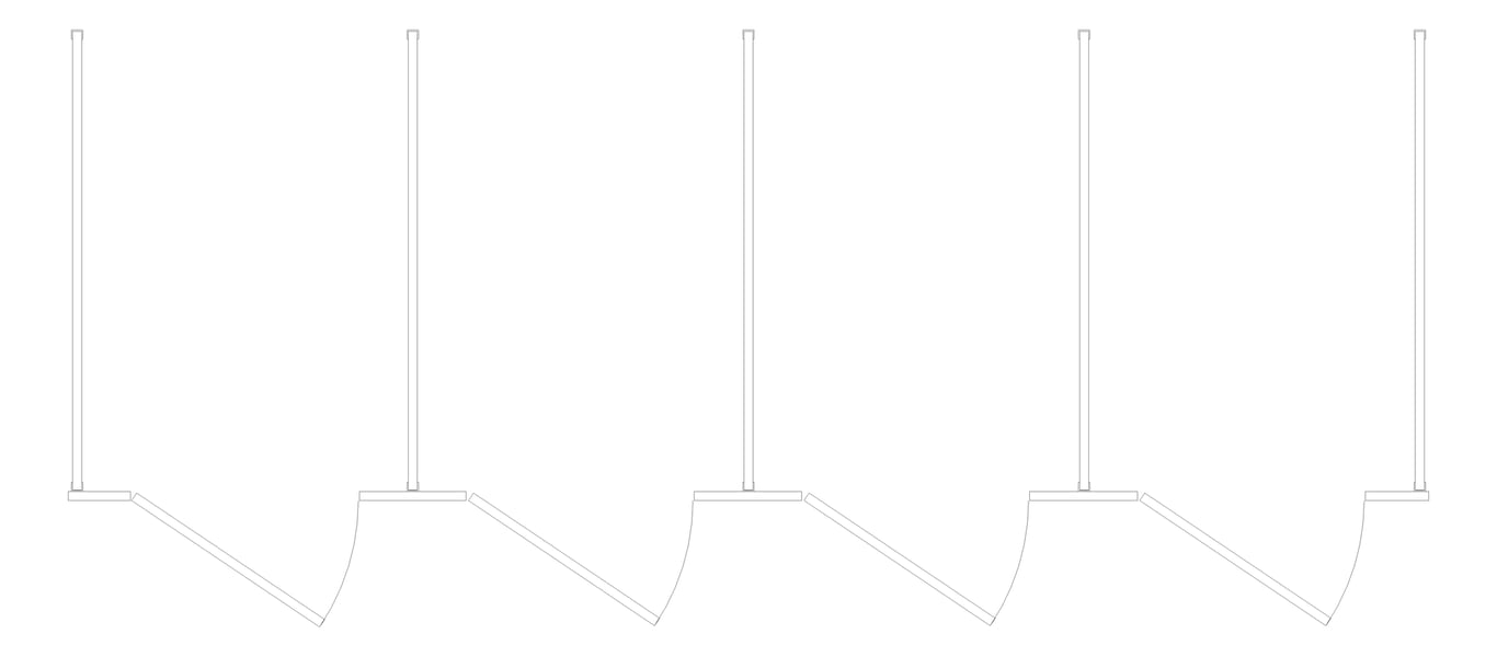 Plan Image of CubicleArray FloorToCeilingAnchored GlobalPartitions PowderCoatSteel IntegratedPrivacy