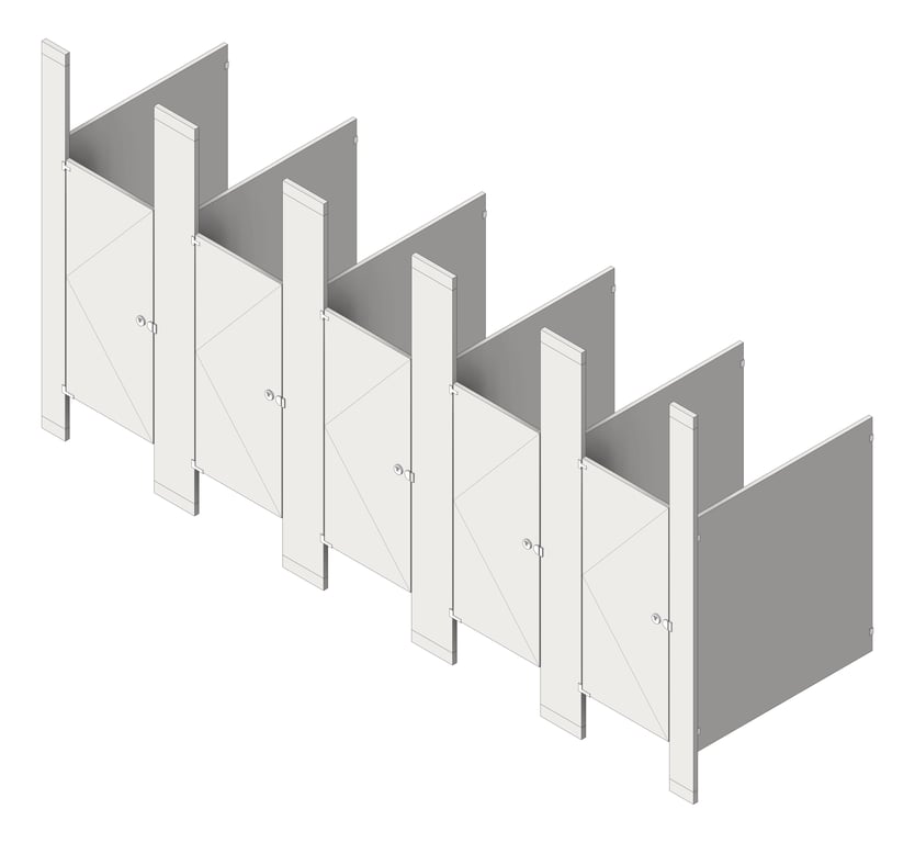 Navigate to CubicleArray FloorToCeilingAnchored GlobalPartitions StainlessSteel