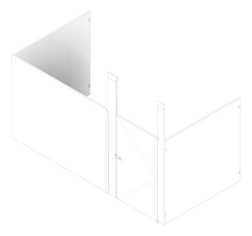 3D Documentation Image of Cubicle CeilingHung GlobalPartitions LaminateLegacy Alcove