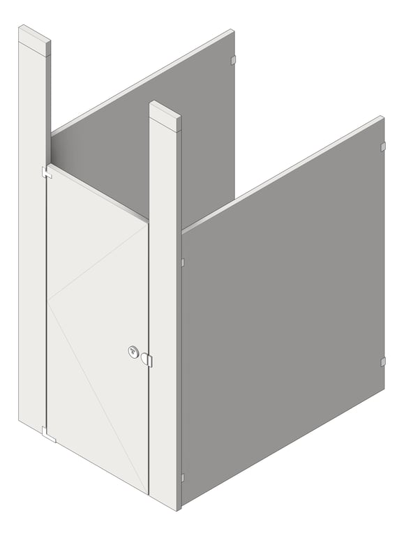 Cubicle CeilingHung GlobalPartitions StainlessSteel