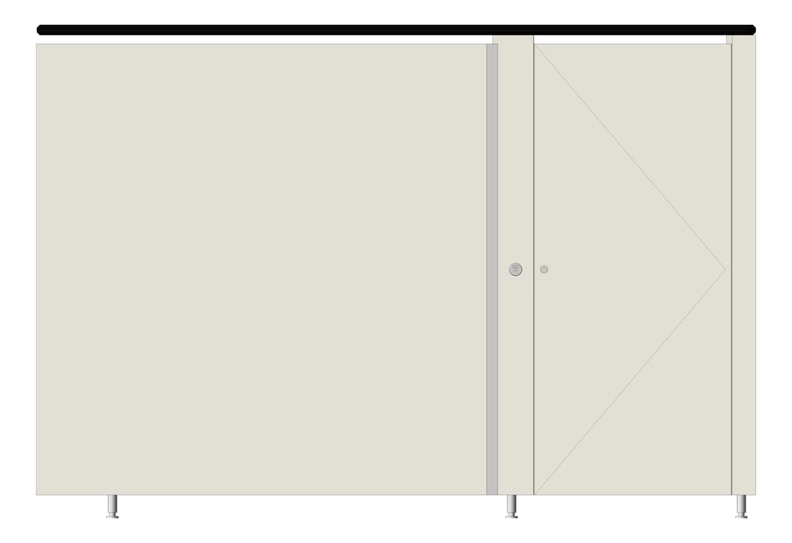 Front Image of Cubicle FloorAnchored GlobalPartitions AlpacoClassic OverheadBraced Alcove