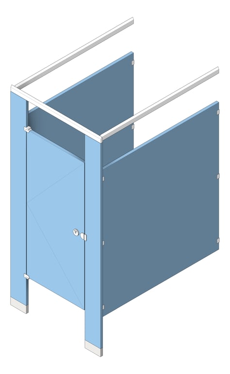 Image of Cubicle FloorAnchored GlobalPartitions HDPE OverheadBraced