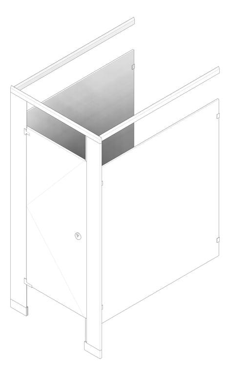 3D Documentation Image of Cubicle FloorAnchored GlobalPartitions PhenolicBlackCore OverheadBraced UltimatePrivacy