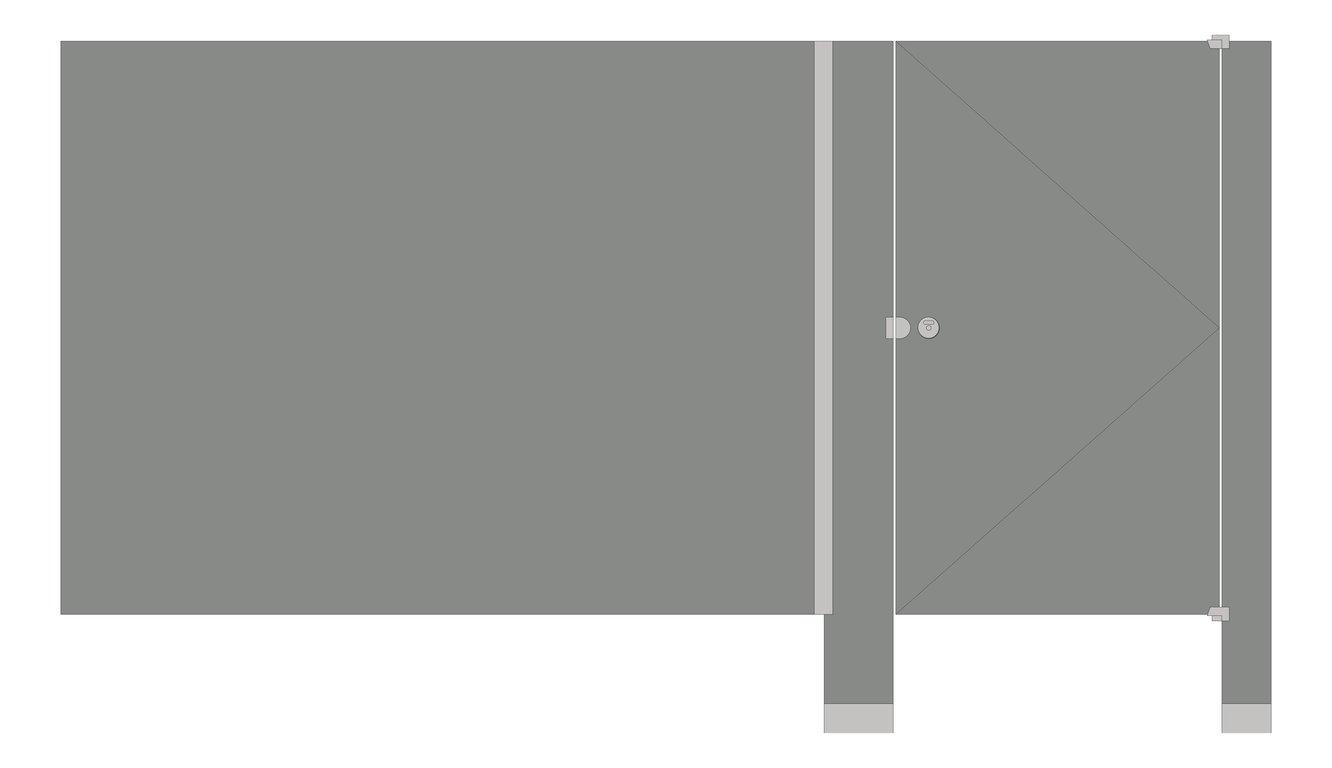 Front Image of Cubicle FloorAnchored GlobalPartitions PhenolicColorThru Alcove