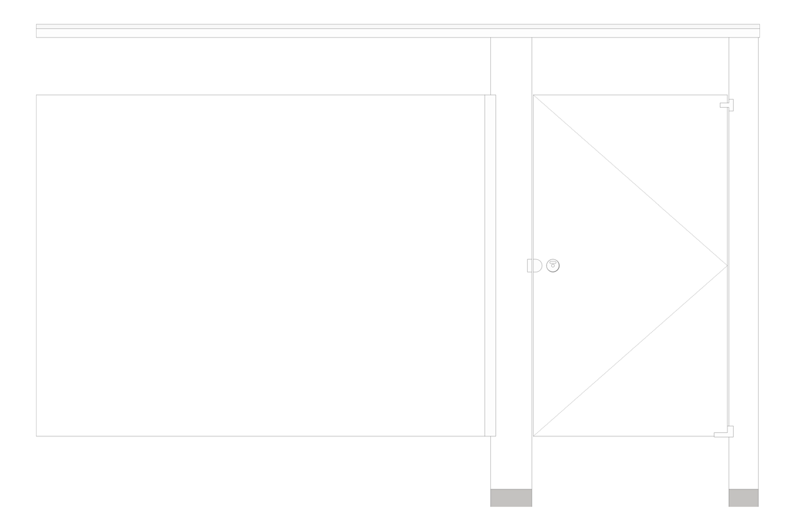 Front Image of Cubicle FloorAnchored GlobalPartitions PowderCoatSteel OverheadBraced Alcove