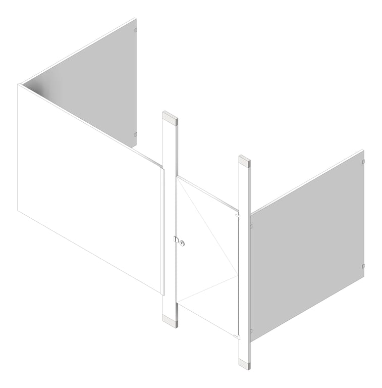 Cubicle FloorToCeilingAnchored GlobalPartitions PowderCoatSteel Alcove