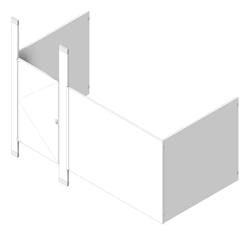 Navigate to Cubicle FloorToCeilingAnchored GlobalPartitions PowderCoatSteel IntegratedPrivacy Alcove