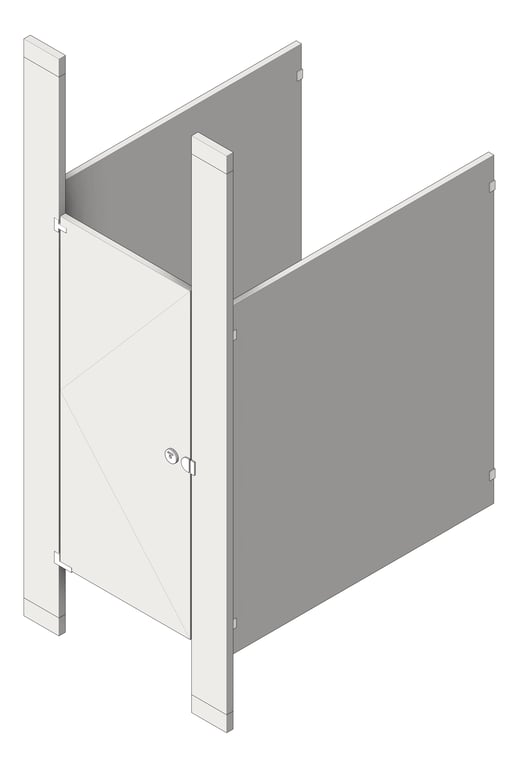 Navigate to Cubicle FloorToCeilingAnchored GlobalPartitions StainlessSteel