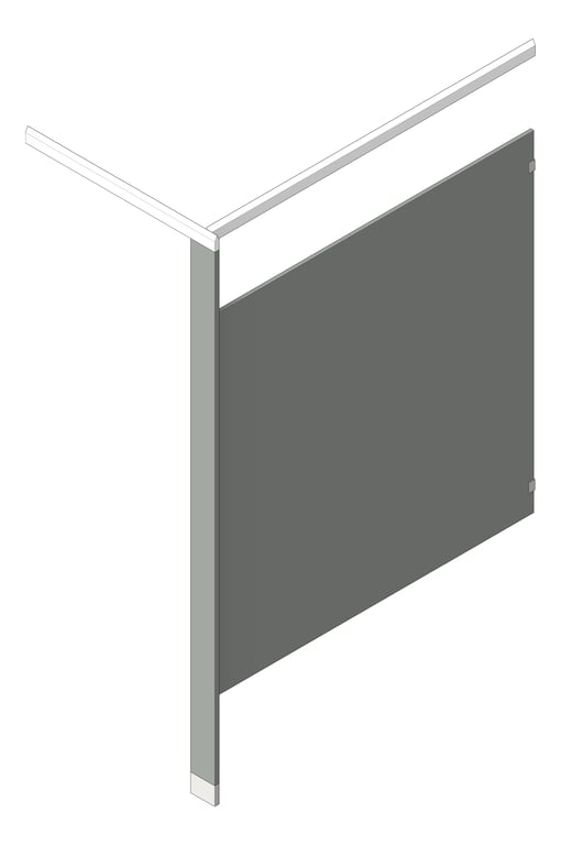 Image of UrinalScreen FloorAnchored GlobalPartitions PhenolicColorThru OverheadBraced