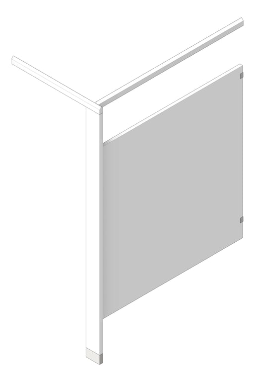 Image of UrinalScreen FloorAnchored GlobalPartitions PowderCoatSteel OverheadBraced