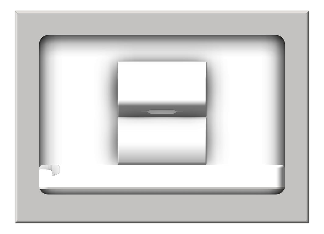 Front Image of BabyChangeStation Recessed ASIJDMacDonald Parallel StainlessSteelClad