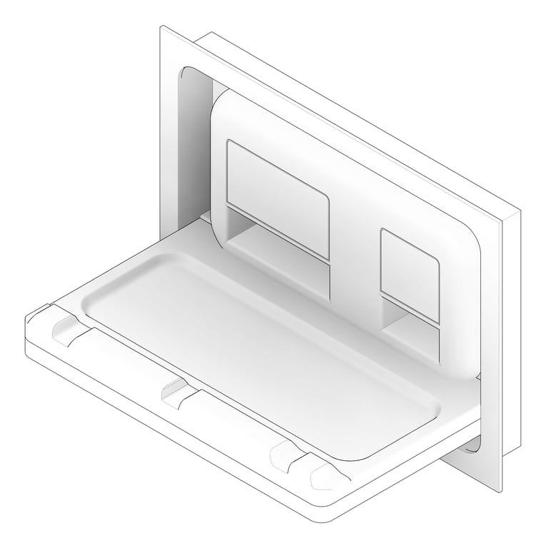 3D Documentation Image of BabyChangeStation Recessed ASIJDMacDonald Parallel StainlessSteel