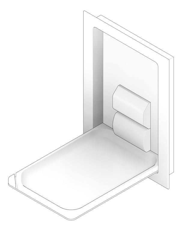 3D Documentation Image of BabyChangeStation Recessed ASIJDMacDonald Vertical StainlessSteelClad