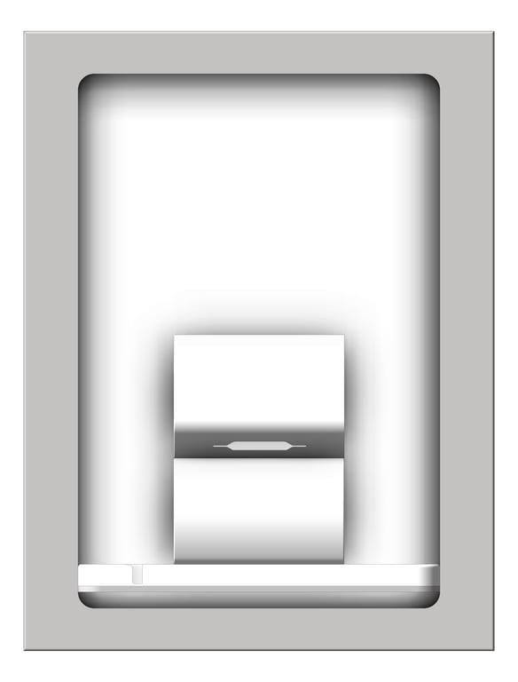 Front Image of BabyChangeStation Recessed ASIJDMacDonald Vertical StainlessSteelClad