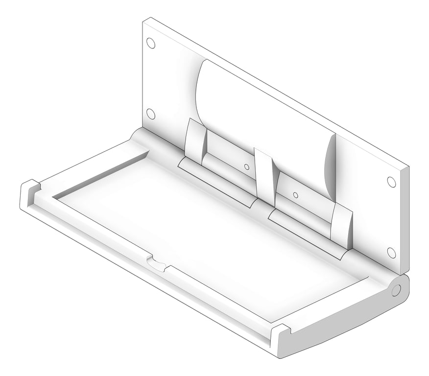 BabyChangeStation SurfaceMount ASIJDMacDonald Parallel Classic Plastic