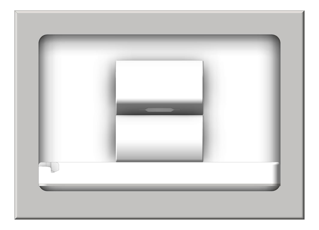Front Image of BabyChangeStation SurfaceMount ASIJDMacDonald Parallel StainlessSteelClad