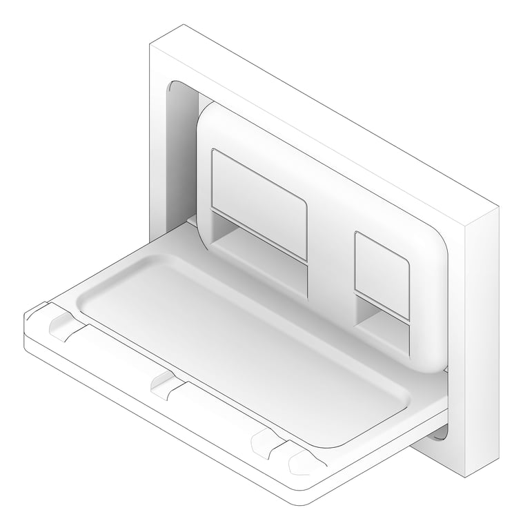 3D Documentation Image of BabyChangeStation SurfaceMount ASIJDMacDonald Parallel StainlessSteel
