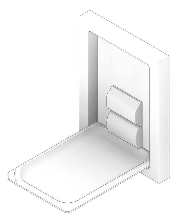 3D Documentation Image of BabyChangeStation SurfaceMount ASIJDMacDonald Vertical StainlessSteelClad