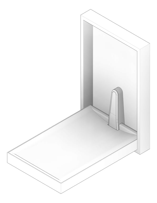 3D Documentation Image of BabyChangeStation SurfaceMount ASIJDMacDonald Vertical StainlessSteel