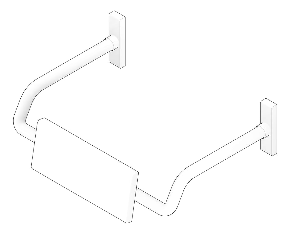 3D Documentation Image of BackRest SurfaceMount ASIJDMacDonald DroppedArm