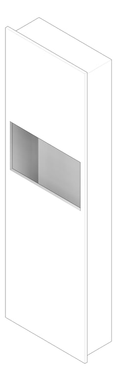 3D Documentation Image of CombinationUnit Recessed ASIJDMacDonald Piatto PaperDispenser WasteBin 34L