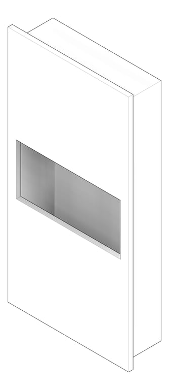 3D Documentation Image of CombinationUnit Recessed ASIJDMacDonald Piatto PaperDispenser WasteBin 8.4L