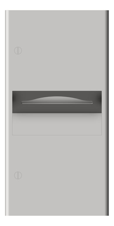 Front Image of CombinationUnit Recessed ASIJDMacDonald Profile PaperDispenser WasteBin 7.6L