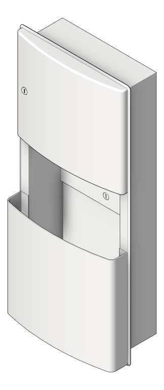 Image of CombinationUnit Recessed ASIJDMacDonald Roval PaperDispenser WasteBin 11.2L