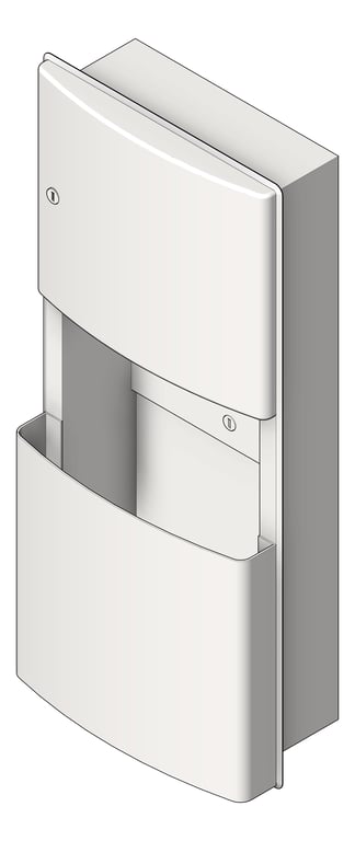 CombinationUnit Recessed ASIJDMacDonald Roval PaperDispenser WasteBin 11.2L