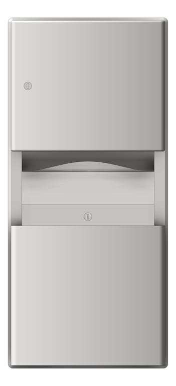 Front Image of CombinationUnit Recessed ASIJDMacDonald Roval PaperDispenser WasteBin 11.2L