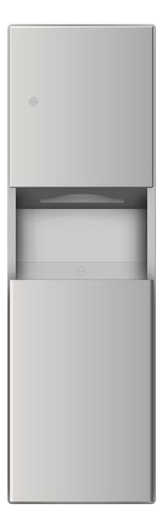 Front Image of CombinationUnit Recessed ASIJDMacDonald Roval PaperDispenser WasteBin Removable 56L