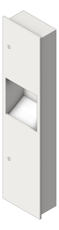 3D Shaded Image of CombinationUnit Recessed ASIJDMacDonald Simplicity PaperDispenser WasteBin 26.5L