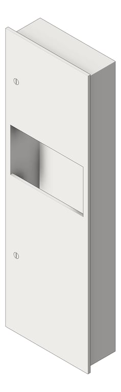 3D Shaded Image of CombinationUnit Recessed ASIJDMacDonald Simplicity PaperDispenser WasteBin 34L