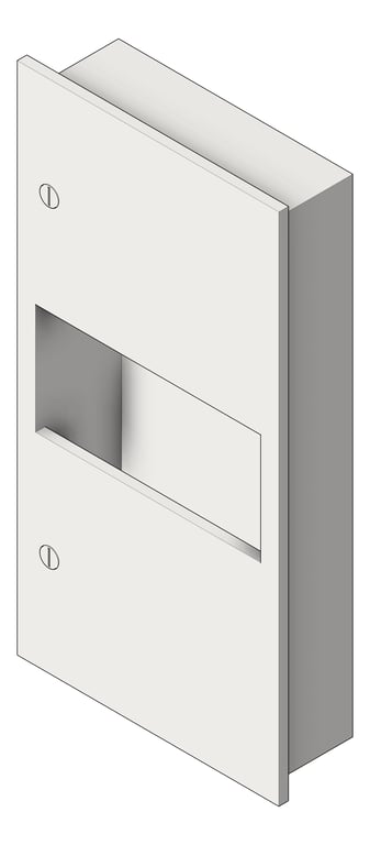 3D Shaded Image of CombinationUnit Recessed ASIJDMacDonald Simplicity PaperDispenser WasteBin 8.4L